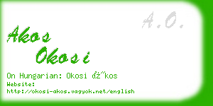 akos okosi business card